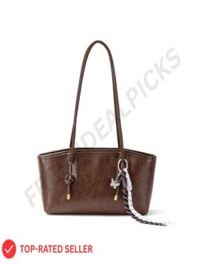 Vintage Shoulder Bag for Women Adjustable Knot Strap PU Leather Satchel